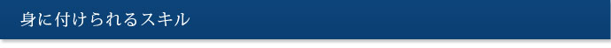 身に付けられるスキル