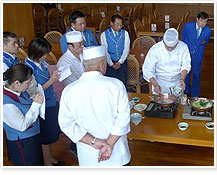 料理提供方法の指導